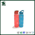High quality unbreakable glass water bottle, glass water bottle with silicone sleeve